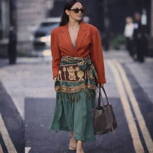 100% CASHMERE PASHMINA WOOL WRAP SCARF FRINGE LARGE